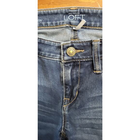 Loft Womens Modern Skinny Jeans Size 27/4 Blue Dark Wash Stretch - Picture 10 of 12